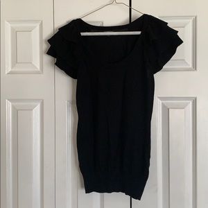 Express black sweater short sleeve top